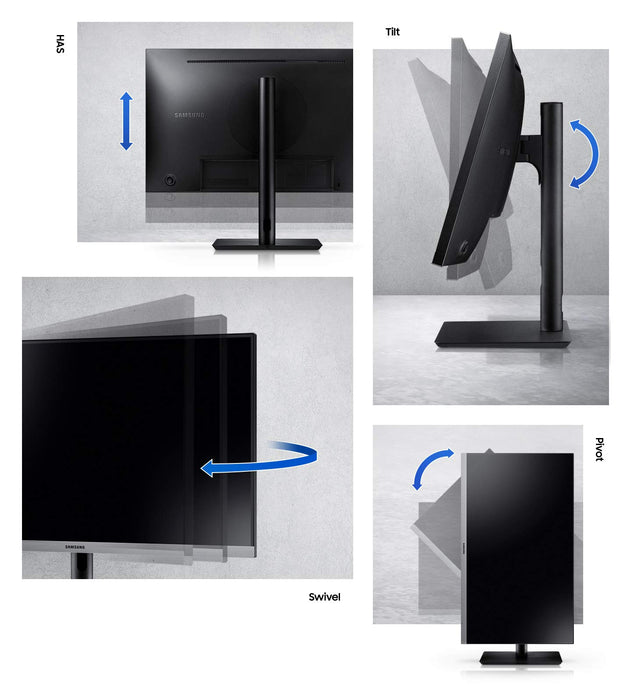 Samsung 61 cm (24") LED Desktop Monitor T45F Black LS24R650FDUXXU