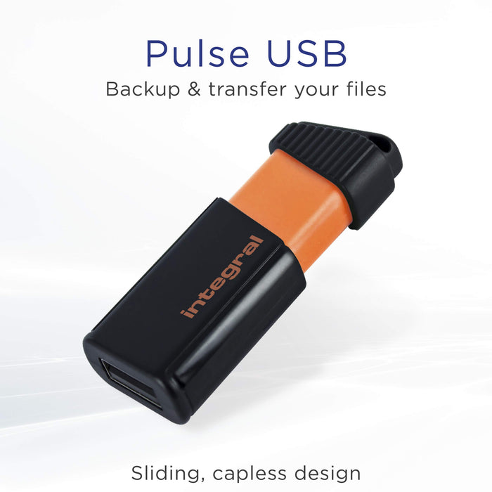 Integral USB 2.0 Flash Drive Pulse 32 GB Black, Orange