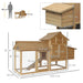 PawHut Chicken Coop Natural 540 mm x 1505 mm x 870 mm