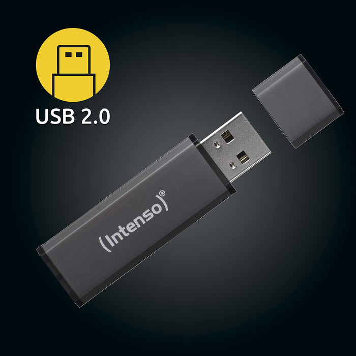 Intenso USB 2.0 Flash Drive Aluminum Line 16 GB Anthracite