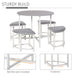 HOMCOM Dining Table Set and Stools Grey