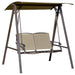 OutSunny Swing Chair Metal, PL (Polyester), Texteline Brown 1,250 x 1,470 x 1,700 mm