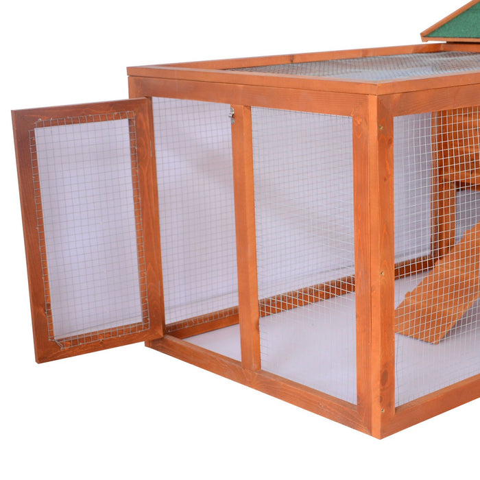 PawHut Rabbit Cage Golden red 790 mm x 3090 mm x 860 mm