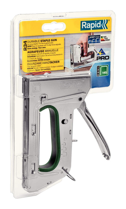 Rapid PRO Staple Gun R34 20511550 Full Strip Silver 140/6 - 140/14 Metal