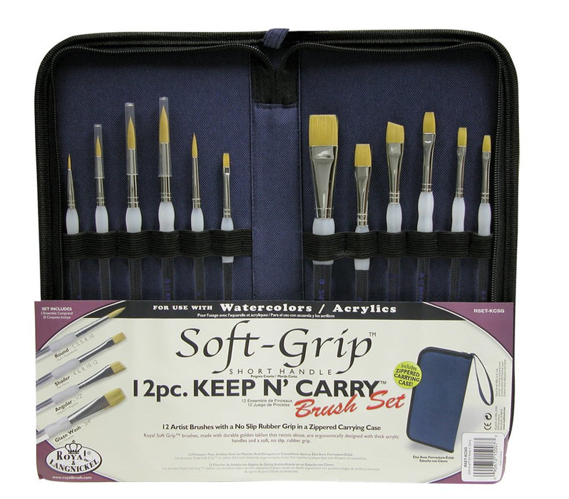 Royal & Langnickel Paint Brush Set Keep N Carry Pack of 12