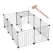 PawHut Pet Playpen Black 730 mm x 1060 mm x 360 mm