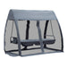 OutSunny Swing Bench Alloy Steel Grey 1,350 x 1,970 mm