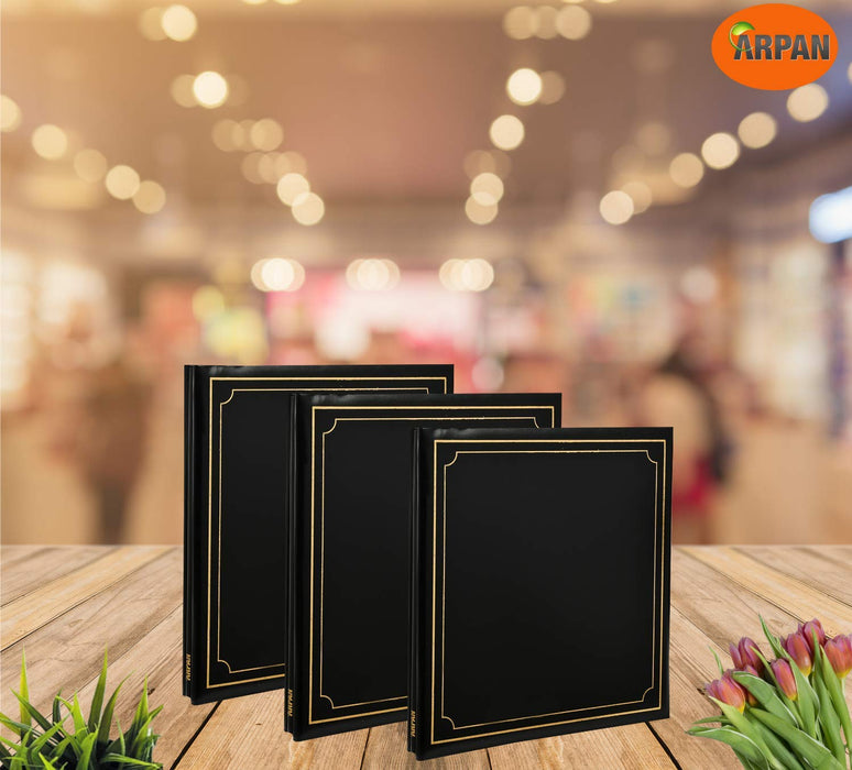 ARPAN Photo Album AL-9175-X3 24 Sheets Black Pack of 3