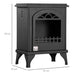 HOMCOM Fireplace 820-329V00BK Metal