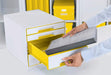 Leitz WOW Cube Desk Drawer Filing Unit Dual Colour 5 Drawers A4 White, Yellow 28.7 x 27 x 36.3 cm