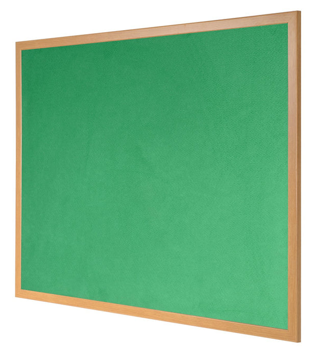 Bi-Office Earth Notice Board Non Magnetic Wall Mounted Felt 180 (W) x 120 (H) cm MDF (Medium-Density Fibreboard) Green