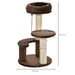 PawHut Cat Tree Brown 400 mm x 650 mm