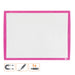 Nobo Small Wall Mountable Magnetic Whiteboard 2104177 Lacquered Steel Arched Frame 585 x 430 mm White, Pink