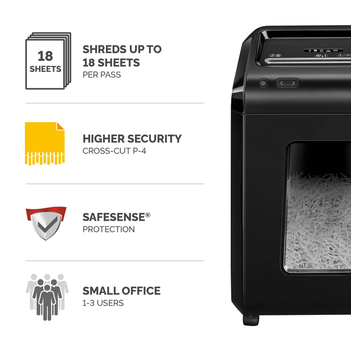 Fellowes Powershred 92Cs Cross-Cut Shredder Security Level P-4 18 Sheets