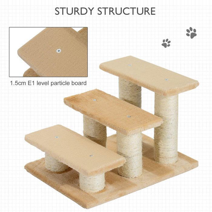 PawHut Cat Steps Deep Cream 350 mm x 450 mm x 340 mm