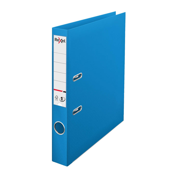 Rexel No.1 Choices Lever Arch File A4 52 mm Blue 2 ring 2115507 Polypropylene Smooth Portrait