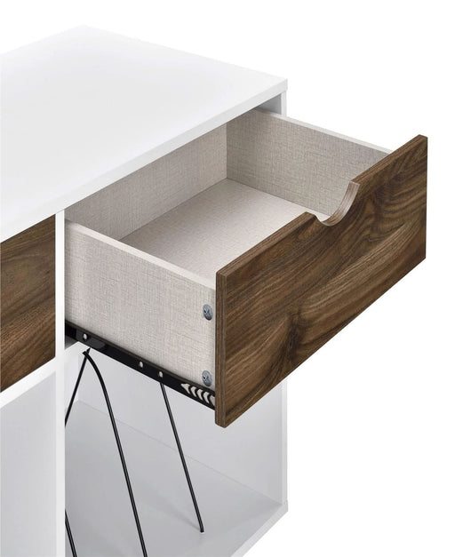 Novogratz AV Stands 1323015COMUK White/Oak 1,008 (W) x 457 (D) x 808 (H) mm MDF, Metal