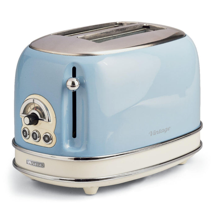 Ariete Toaster 2 Slices Stainless Steel Vintage 810W Blue