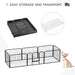 PawHut Pet Playpen Black 800 mm x 600 mm