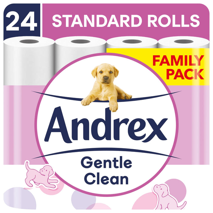 Andrex Gentle Clean Toilet Roll 2 Ply 4978911 24 Rolls of 200 Sheets