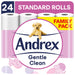 Andrex Gentle Clean Toilet Roll 2 Ply 4978911 24 Rolls of 200 Sheets