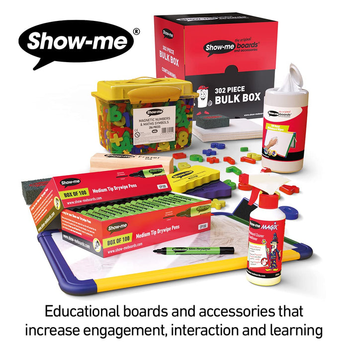 Show-me Whiteboard Non Magnetic 29.5 (W) x 21 (H) cm Pack of 30