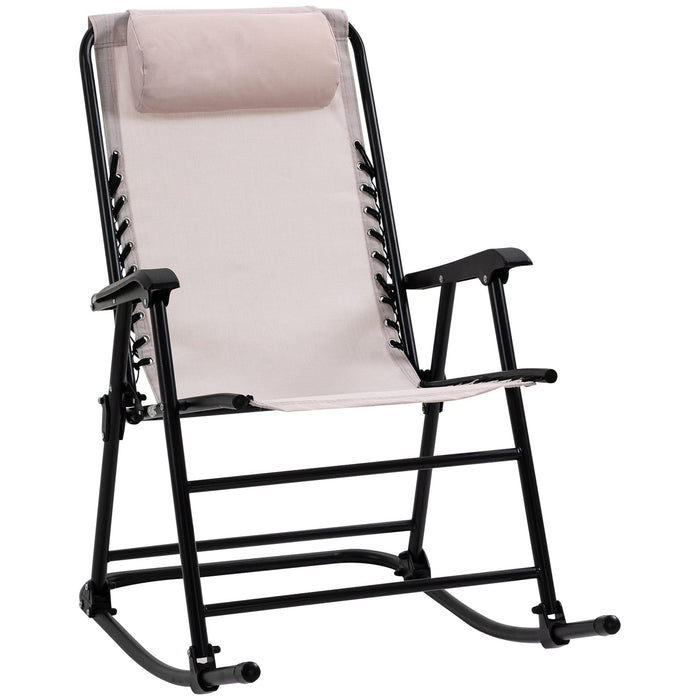 OutSunny Rocking Chair Cream 640 x 1,100 mm