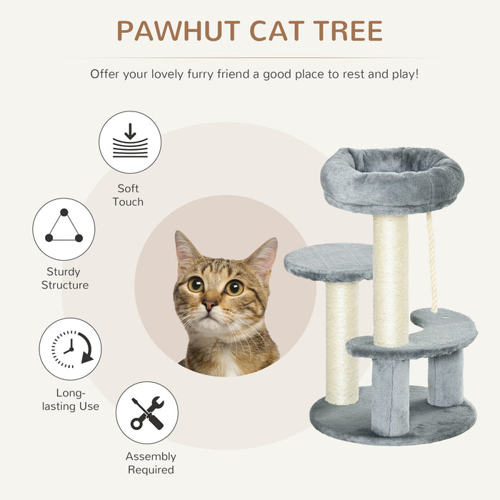 PawHut Cat Tree Grey 400 mm x 650 mm