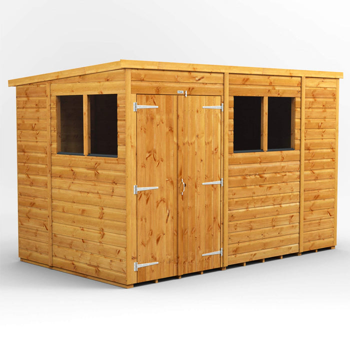 Power Garden Shed 106PPDD Golden Brown 10x6