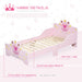 HOMCOM Children Bed 311-014 Poplar Wood, MDF 73 (W) x 143 (D) x 60 (H) mm Pink