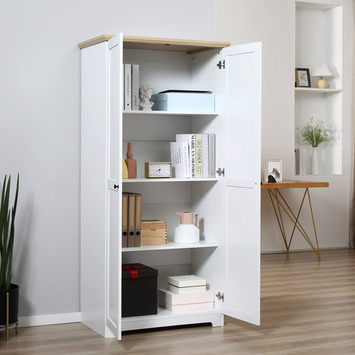 HOMCOM Cabinet 833-595 MDF White 800 mm x 480 mm x 1720 mm