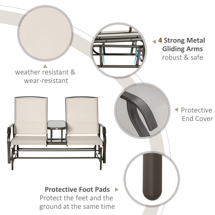 OutSunny Chair 780 x 1,470 x 1,015 mm Glass, Metal Brown