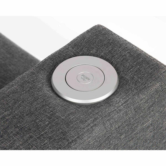 Cube Modular Fabric Armrest with USB Right Arm Only Dark Grey - 6972R