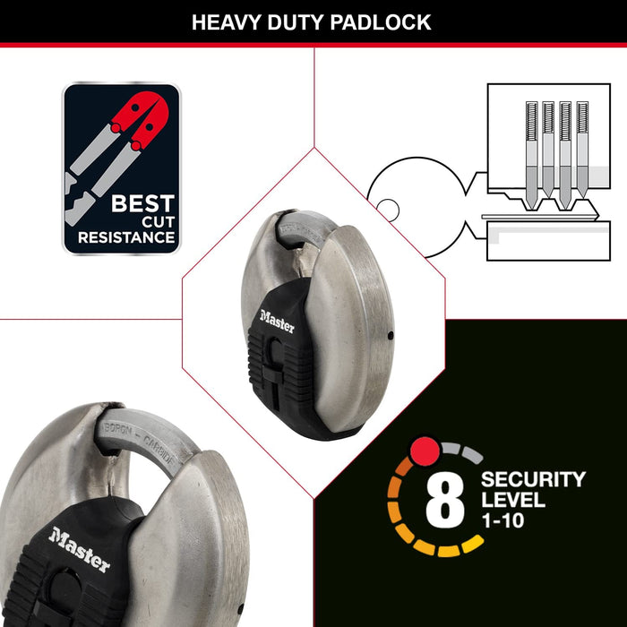 MASTERLOCK Discus Padlock M40EURD Boron Carbide