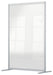 Nobo Freestanding Protective Room Divider Screen Premium Plus 1200 x 1800 x 600mm Aluminium, Plexiglass Acrylic Silver Anodised