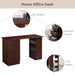 HOMCOM Desk with 3 Drawers Walnut 490 x 720 mm