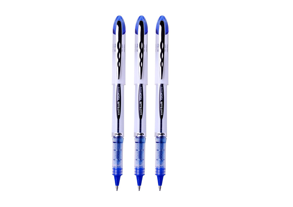 Uni-ball Vision Elite UB-200 Rollerball Pen 0.6 mm Blue Pack of 3