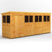 Power Garden Shed 164PP Golden Brown 16x4