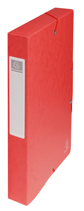 Exacompta Filing Box 50405E A4 Red Glossy Card 25 x 33 cm Pack of 8