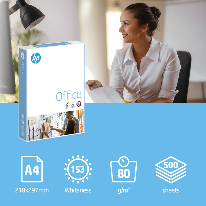 HP Office A4 Printer Paper White 80 gsm Smooth 500 Sheets