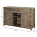 HOMCOM Freestanding Rustic Side Cabinet Bronze