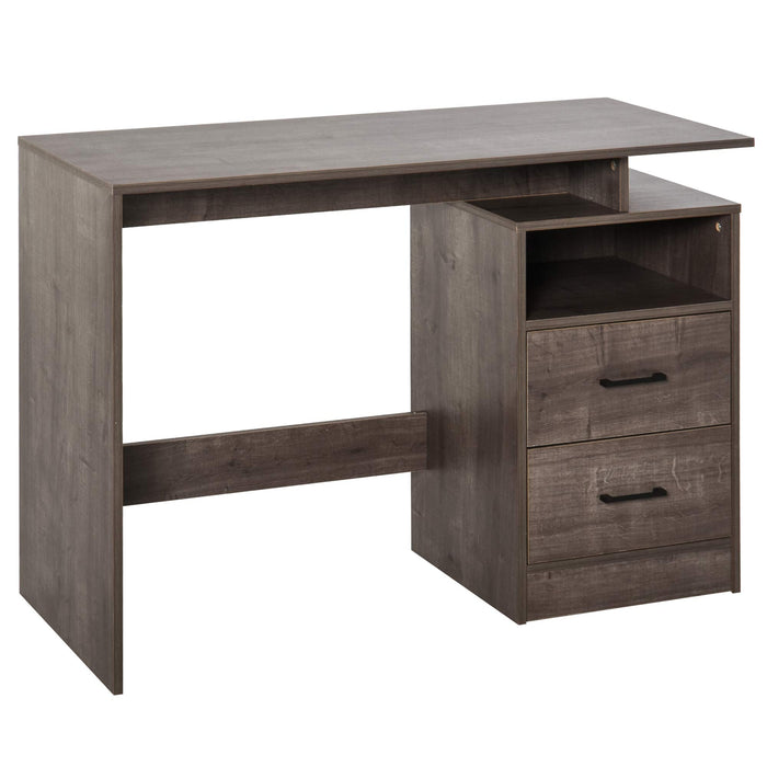 HOMCOM Desk with Shelves Grey 480 x 762 mm