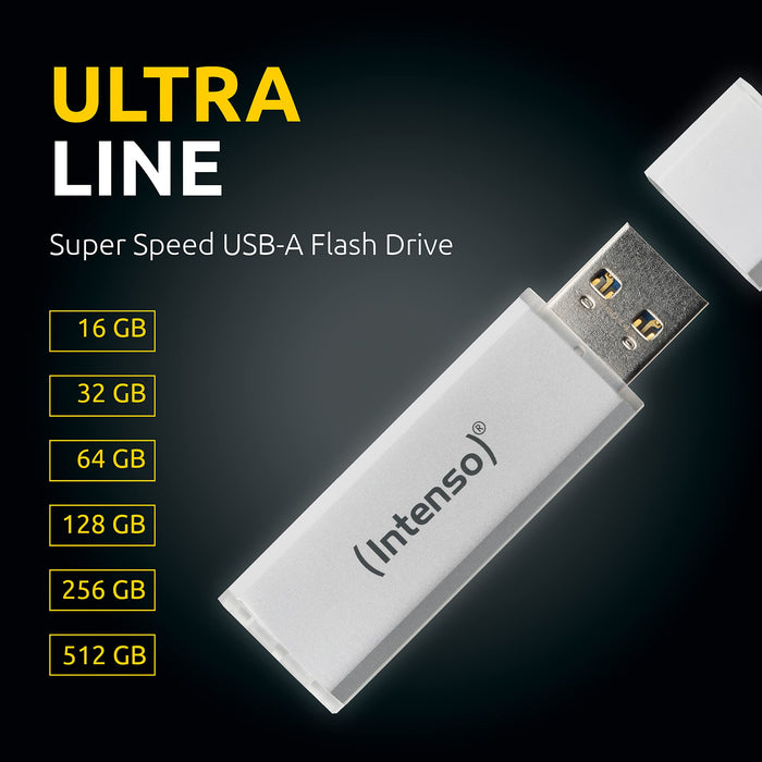 Intenso USB 3.0 Flash Drive Ultra Line 128 GB Silver