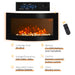 HOMCOM Led Backlit Glass Electric Fireplace