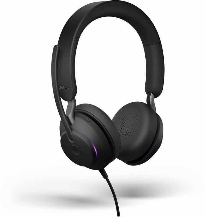 Jabra Evolve2 40 SE MS Stereo - Headset - on-ear - wired - USB-C - noise isolating - Certified for Microsoft Teams