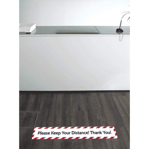 Trodat Floor Sticker Please keep your distance! Thank you! Vinyl 70 x 10 cm