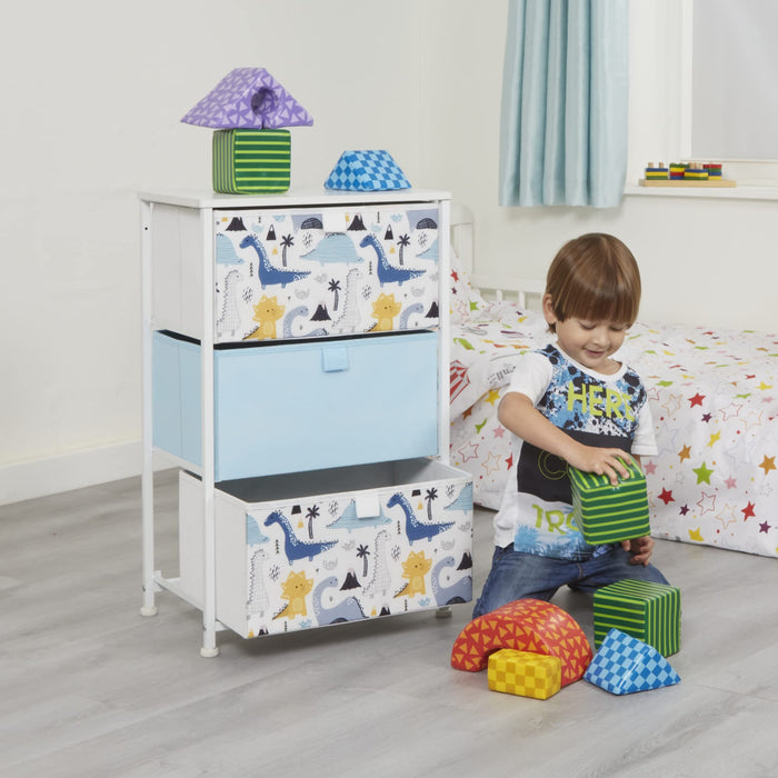 Liberty House Toys Storage Chest 5L-202-DIA Steel and Fabric 2+ 450 (W) x 300 (D) x 730 (H) mm Blue