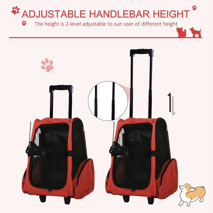 PawHut Pet Luggage Box Red 250 mm x 420 mm x 550 mm