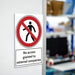 Trodat Health and Safety Sign No access granted to external employees Aluminium 20 x 30 cm