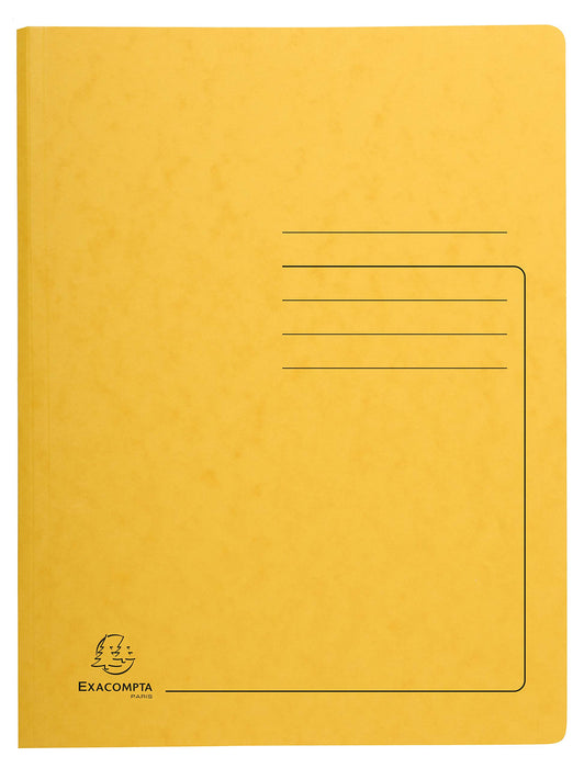 Exacompta Metal Spring File 240119E A4 Yellow Mottled Pressboard 355 gsm Pack of 25